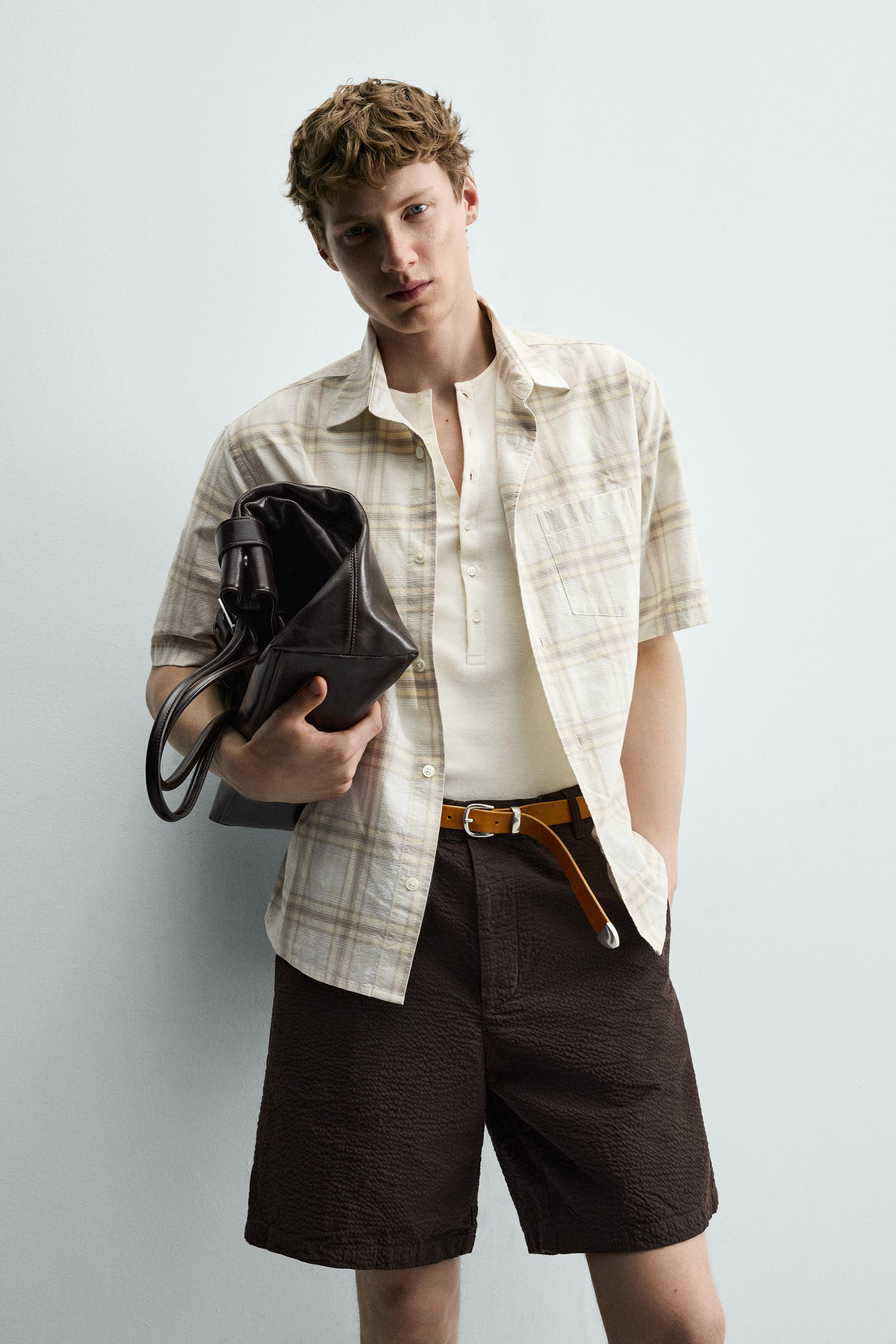 REGULAR FIT SEERSUCKER SHORTS